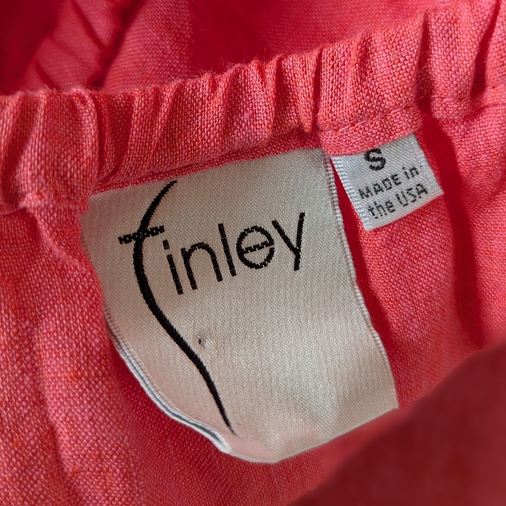 Finley Hattie‎ Linen Dress in Washed Coral Laidback Style | Coastal Boho | Sz S - Picture 5 of 8